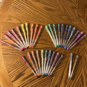 33 New Gel Pens Shimmer + Rainbow of Colors